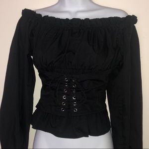 Long sleeve corset top